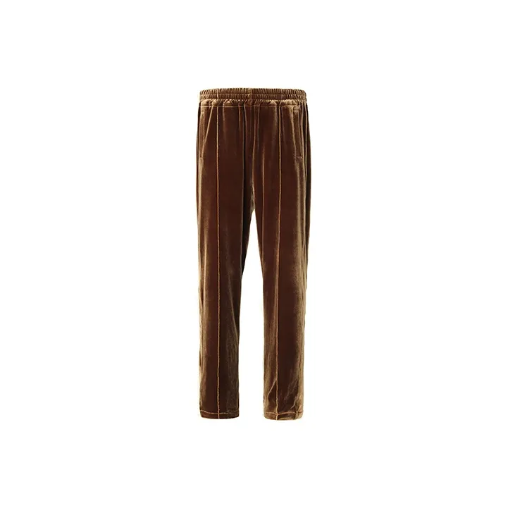 GALLIANO LANDOR Straight Casual Pants Unisex Gold Coffee-0