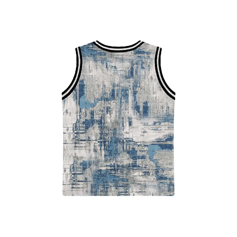 FireMonkey Basketball Jersey Unisex Blue White Gray-1