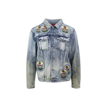 Who Decides War Acid Sphere Denim Jacket