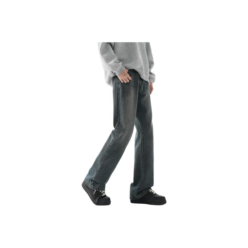 QOTRIOCK Jeans Men's Vintage Blue-0