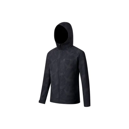 Saucony Jackets Coats Men's Black Base With Gray Dots Print Color Set