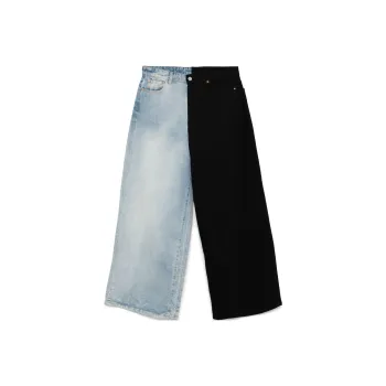 Vetements Logo Patch Wide Leg Jeans