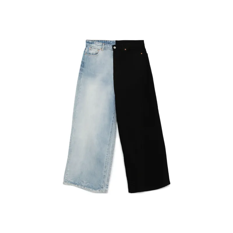Vetements Logo Patch Wide Leg Jeans-0