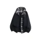 Black (Plaid Hooded with Floral Logo)