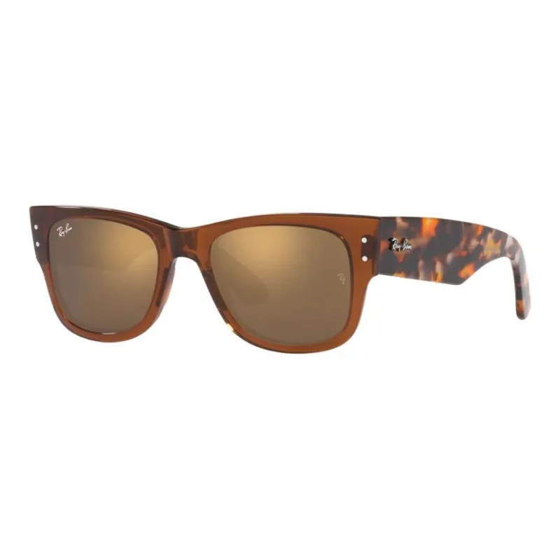RayBan Acetate Square Sunglasses Unisex Brown-0