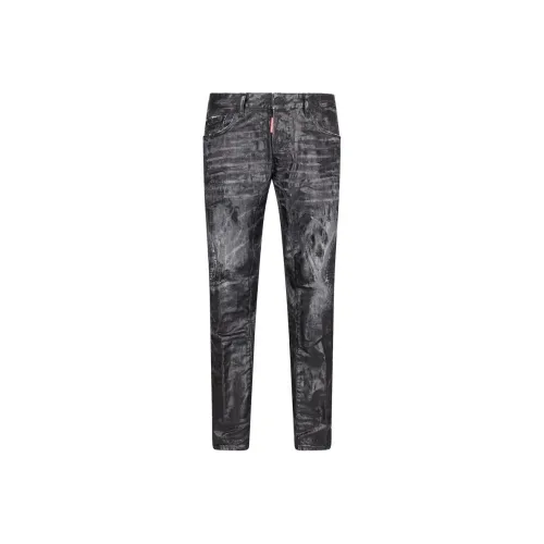 DSQUARED 2 Logo Patch Distressed Slim Fit Jeans