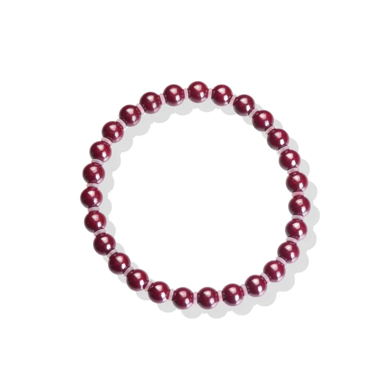 Gu He Natural Cinnabar Jade Bracelets Men's-0