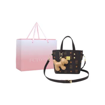 FCTOSSR Synthetic Leather Portable Regular Women's Ecru/Black/Dark Brown/Pink/Coffee/Black & White