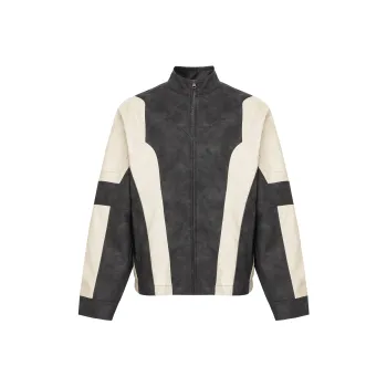 FIRE 2 COLD EGO Leather Jacket Unisex Dark Gray