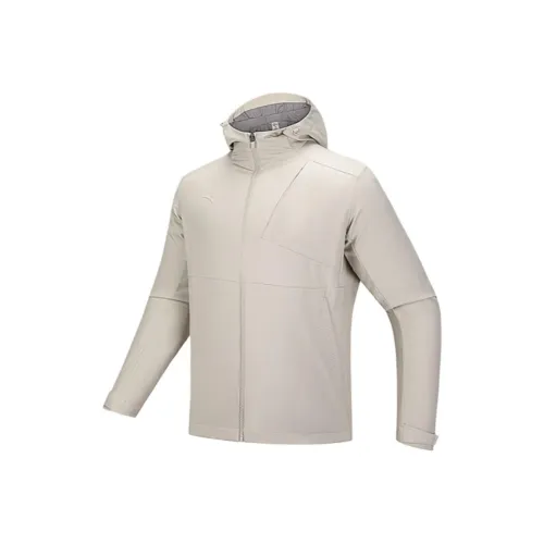 Anta Variety Training Collection Jackets Coats Men's Sand Dune Gray