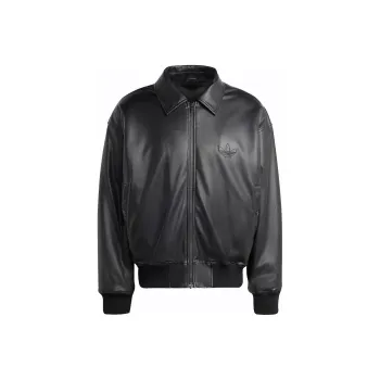 adidas originals Chaqueta Classic Street Embossed Leather Jacket Black