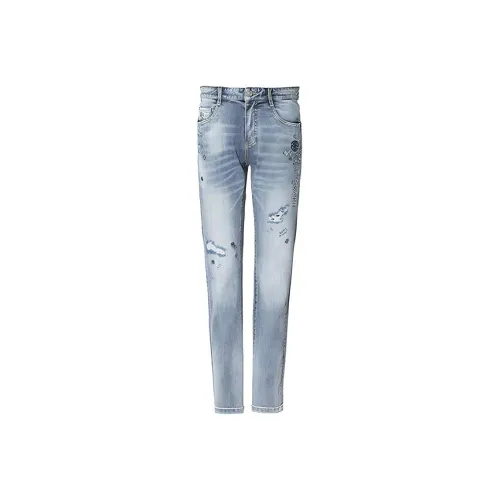 RARE Jeans Men Gray Blue