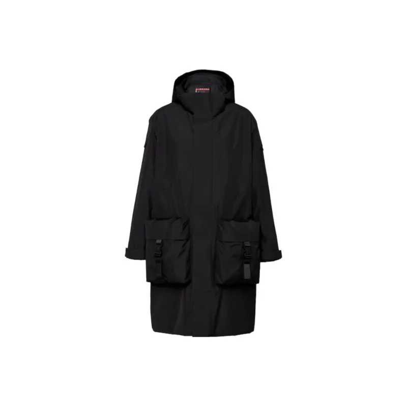 PRADA Trench Coats Men Black-0