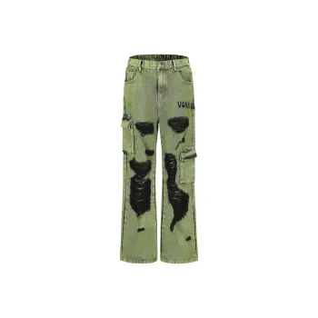 VANN VALRENCÉ Jeans Men's Patchy Green