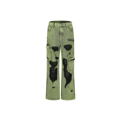 VANN VALRENCÉ Jeans Men's Patchy Green