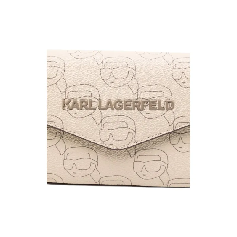 KARL LAGERFELD IKON Polyurethane Shoulder Bag Women's Beige-2