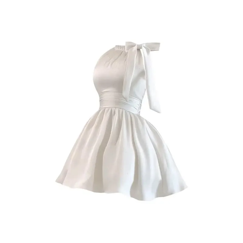 GUOZHEN Sleeveless Dress Women's Ecru-1