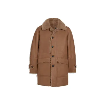 COACH Leather Jackets Men Brown