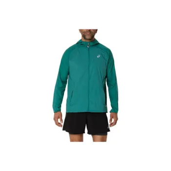 Asics ROAD PACKABLE JACKET Jackets & Coats Men's Blue Green