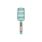 Blue Large Curved Comb with Pig Bristles
