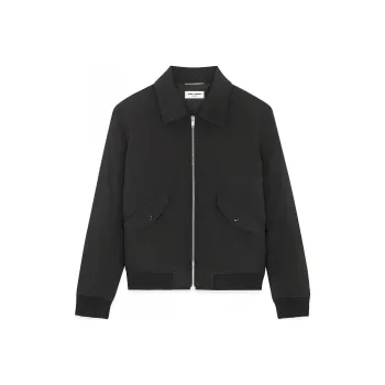SAINT LAURENT Zip-Up Bomber Jacket