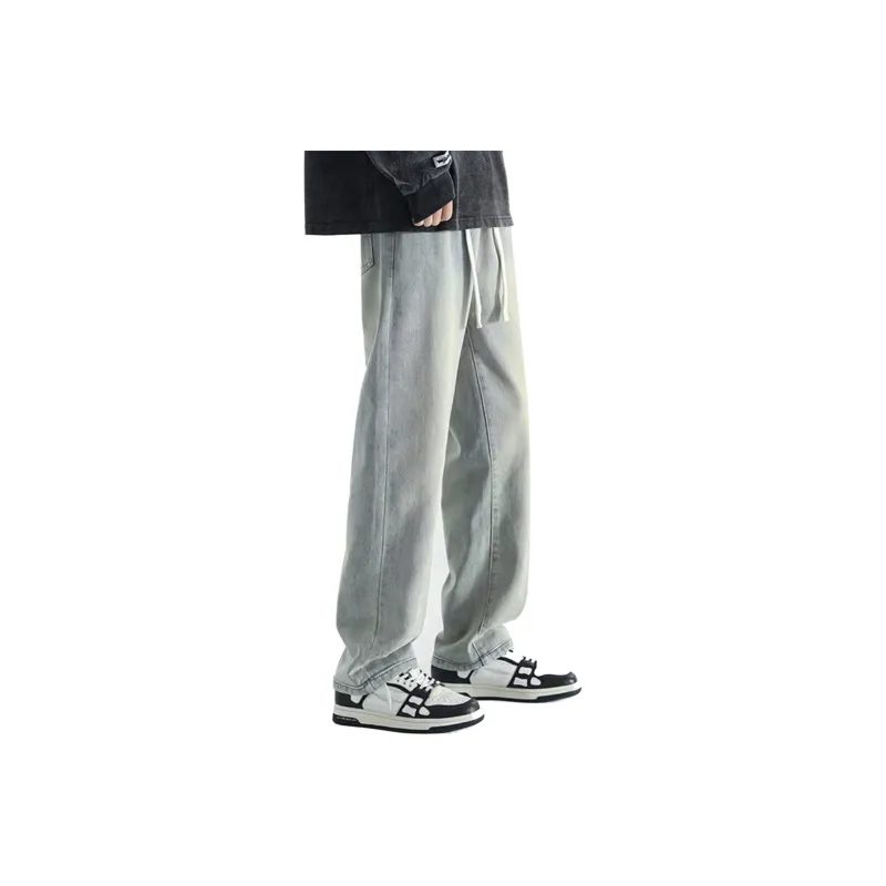 FONDLOOK Jeans Unisex Black Gray Color-2