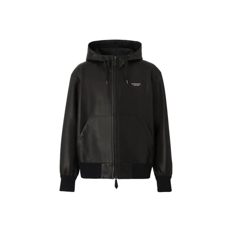 Burberry FW22 Leather Jacket Men's Black-0