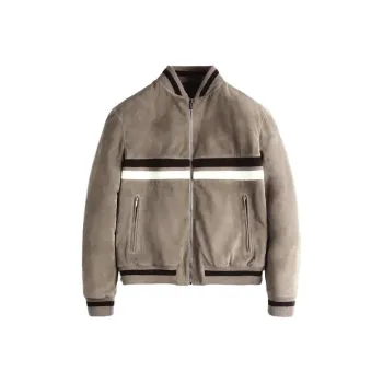 TOD'S Leather Jackets Men Gray