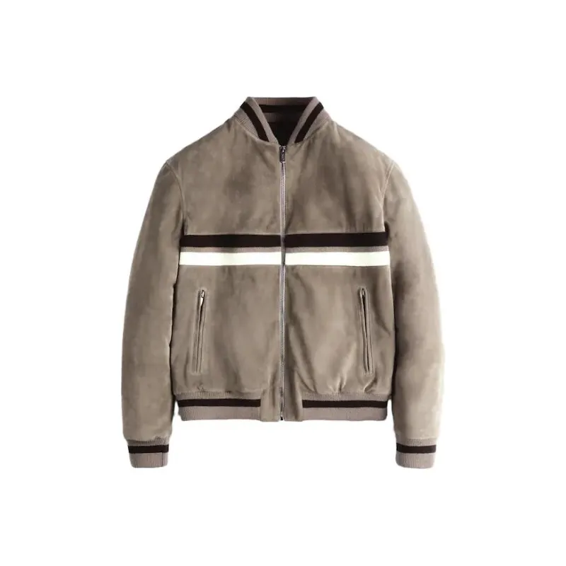 TOD'S Leather Jackets Men Gray-0