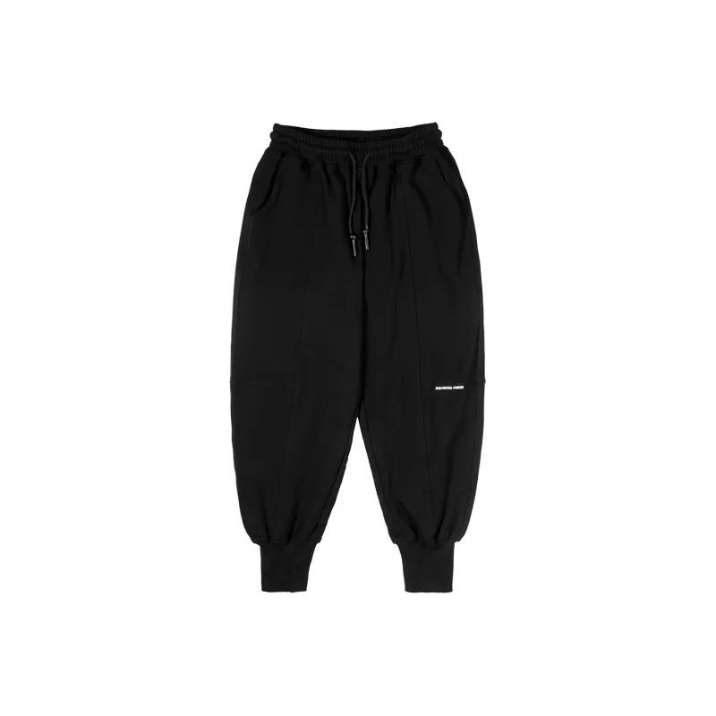 LUJIAMEN Jogger Thickened Sports Pants Men's Black-0