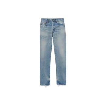 SAINT LAURENT Low Rise Straight Leg Jeans