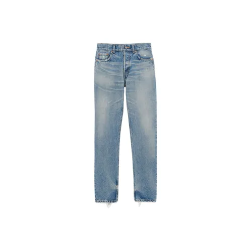SAINT LAURENT Low Rise Straight Leg Jeans