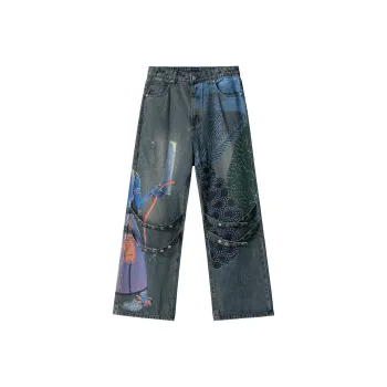 XINYINSU Jeans Unisex Dark Blue
