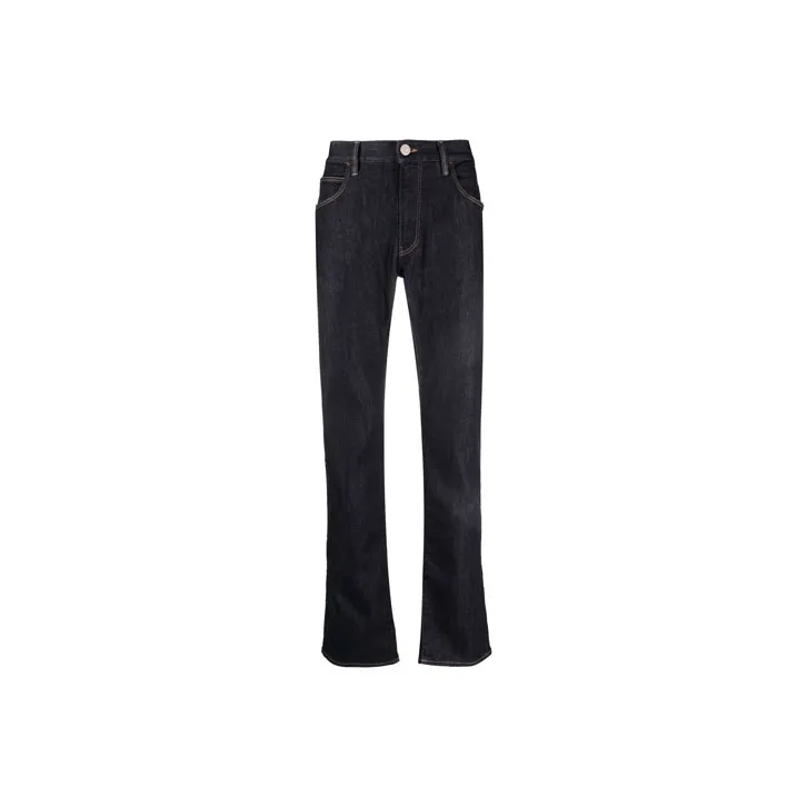 GIORGIO ARMANI Five pocket Regular Fit Stretch Cotton denim Trousers-0