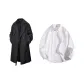Black Trench Coat+White Shirt