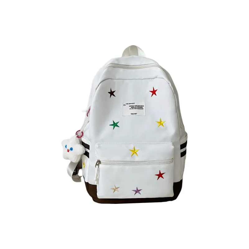URBAN FOREST Nylon Backpack Unisex Red/Khaki/Blue/Brown/Black-17