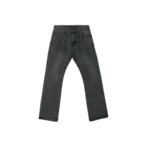 Menglaini Jeans Unisex Vintage Blue
