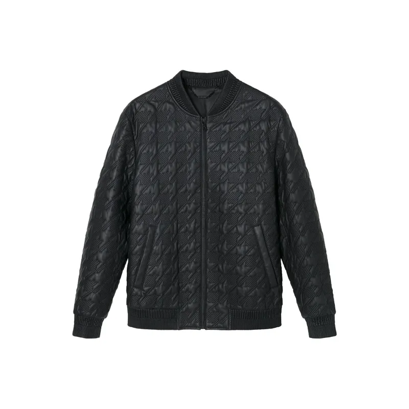 DAVID NAMAN Leather Jackets Men Black-0