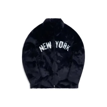 KITH For Major League Baseball New York Yankees Faux Fur Coaches Jacket
