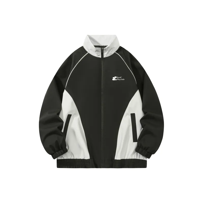 BOTH PLAY Jackets Coats Unisex Black Beige-0