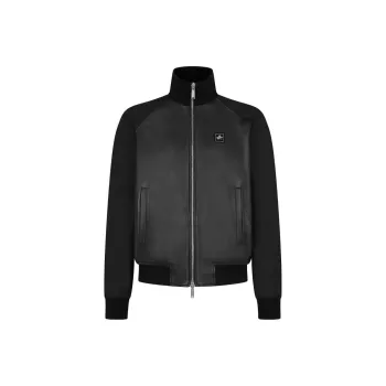 DSQUARED 2 Logo Patch Leather Jacket