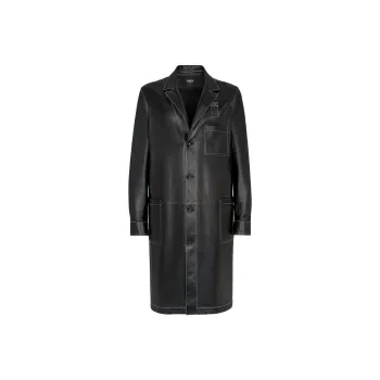 FENDI SS24 Leather Jacket Men's Black