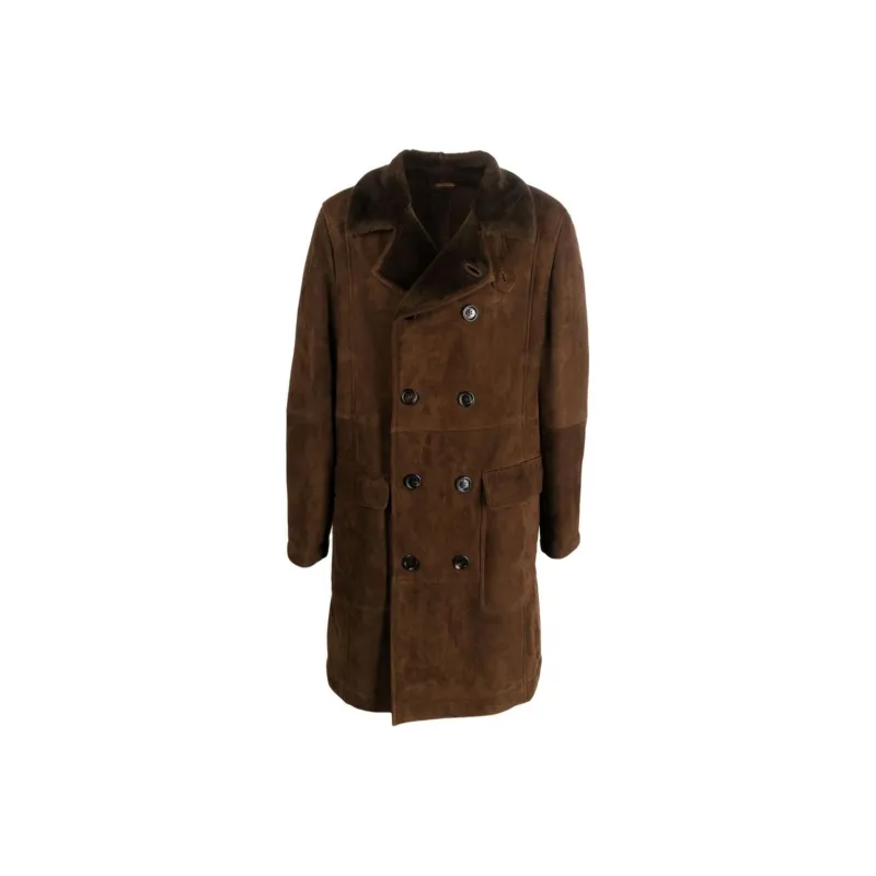 Brunello Cucinelli Double Breasted Straight Hem Coat-0