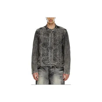 DIESEL D Glory S1 Logo Embossed Denim Jacket