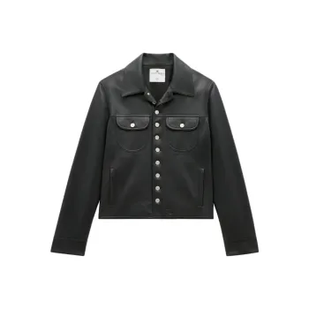 COURREGES Trucker Leather Jacket