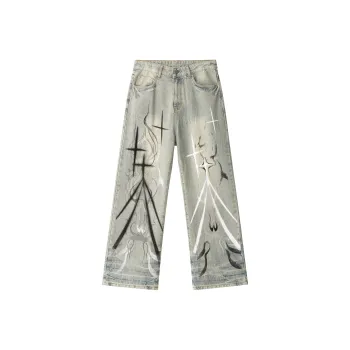 XINYINSU FW24 Jeans Unisex Yellow Mud