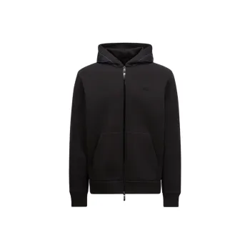Moncler Logo Patch Zip Up Hoodie
