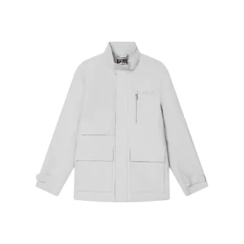 FILA Puffer Jacket Men's Mist Gray Yarn
