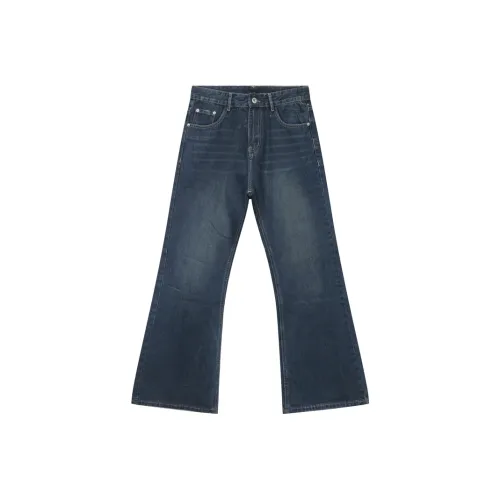 Voguo Relay Jeans Bootcut Slimming Unisex Vintage Blue