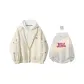Beige Coat+White Sweatshirt